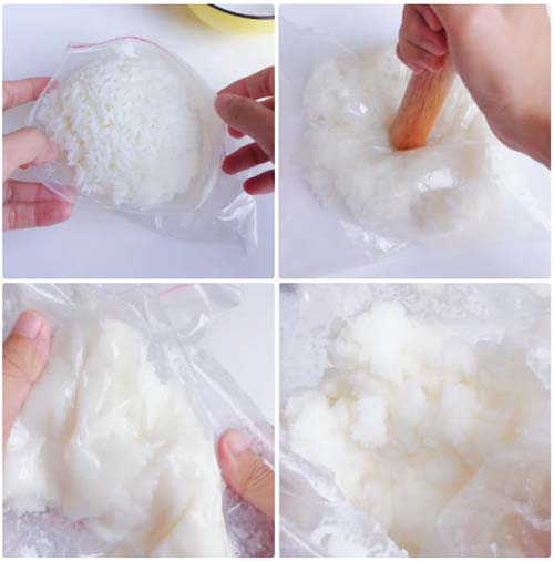 làm bánh gạo bằng cơm nguội