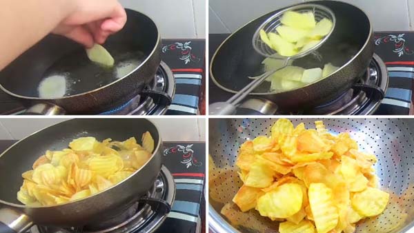 tự làm bim bim khoai tây