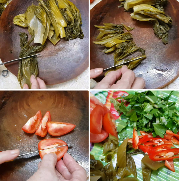 Cách làm mực xào dưa cai chua